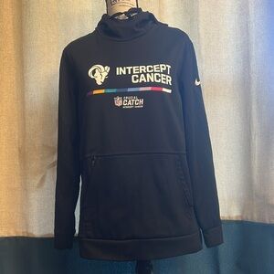 Nike NFL LA Rams Crucial Catch Intercept Cancer hoodie
